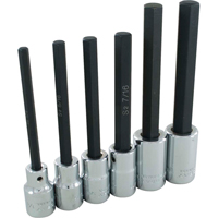 Hex Head Socket Set, Hex, 1/2" Drive, 6 Pcs Equipex