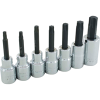 Torx&reg; Head Socket Set, Torx&reg;, 1/2" Drive, 7 Pcs Equipex
