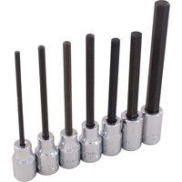 Hex Head Socket Set, Hex, 3/8" Drive, 7 Pcs Equipex
