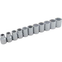 Jeu de douilles, 11 Mcx, Prise de 3/8" Equipex