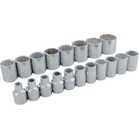 Jeu de douilles, 19 Mcx, Prise de 3/8" Equipex