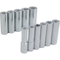 Jeu de douilles, 11 Mcx, Prise de 3/8", Profond Equipex