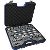 Jeu de douilles SAE et m&eacute;triques & accessoires, 38 Mcx, Prise de 1/2" Equipex
