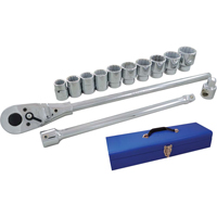 Jeu de douilles et accessoires, 15 Mcx, Prise de 3/4" Equipex