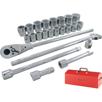 Jeu de douilles et accessoires, 26 Mcx, Prise de 3/4" Equipex
