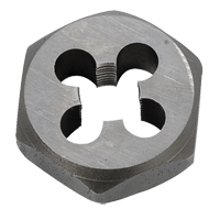 Hex Rethreading Die Nut, 1"/1-1/16" Dia., 1/8"-27 Thread, Carbon Steel/Chromium Steel Equipex