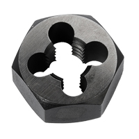 Hex Rethreading Die Nut, 1"/1-1/4" Dia., 1/4"-18 Thread, Carbon Steel/Chromium Steel Equipex