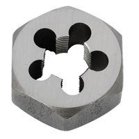 Hex Rethreading Die Nut, 1"/1-1/16" Dia., 3/8"-18 Thread, Carbon Steel/Chromium Steel Equipex