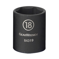 Socket, Impact, 11 mm, 3/8" Drive, 6 Points Equipex