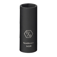 Socket, Impact, 5/16", 3/8" Drive, 6 Points, Deep Equipex