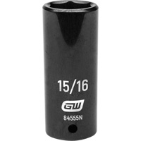 Socket, Impact, 15/16", 1/2" Drive, 6 Points, Deep Equipex