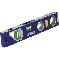 250 Series Heavy-Duty Torpedo Level, 9" L, Aluminum, 4 Vials, Magnetic Equipex