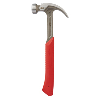 Curved Claw Smooth-Face Hammer, 20 oz., Solid Steel Handle, 14" L Equipex