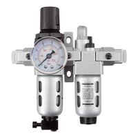 Filtre/r&eacute;gulateur et lubrificateur d'air modulaire (manom&egrave;tre compris), 1/4" NPT Equipex