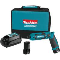 Impact Driver Kit, 1/4", 220 in-lbs Max. Torque, 7.2 V, Lithium-Ion Equipex