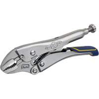 Fast Release Locking Pliers with Wire Cutter, 5" Length, Curved Jaw Equipex