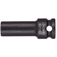 Douille &agrave; paroi mince, Chocs, 1/2", Prise 3/8", 6 pans, Profond Equipex