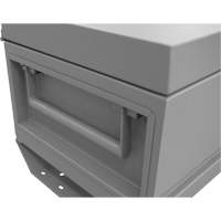 Boîte de rangement pour le chantier, 32" x 19" x 17-13/16", Acier, Gris Equipex