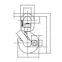 Crochet de levage pivotant avec loquet Equipex