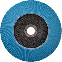 Disque &agrave; lamelles &agrave; grain grossier BlueFire, 7" x 7/8", Type 27, Grain 80, Alumine de zirconium Equipex