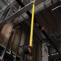Magnetic Double-Hook Tape Measure, 25', Imperial Graduations Equipex
