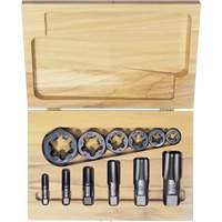 Hexagon Re-threading Tap & Die Set, 12 Pieces Equipex
