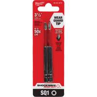 Shockwave Impact Duty Screwdriver Bit, Square, #1 Tip, 1/4" Drive Size, 3-1/2" Length Equipex