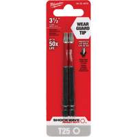 Shockwave Impact Duty Screwdriver Bit, Torx, T-25 Tip, 1/4" Drive Size, 3-1/2" Length Equipex
