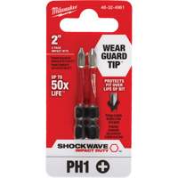 Shockwave Impact Duty Screwdriver Bit, Phillips, #1, 1/4" Drive Equipex