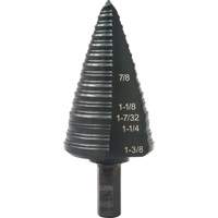 Foret &eacute;tag&eacute; &agrave; trous multiples no 12, 7/8" - 1-3/8", Incr&eacute;ments de 1/16", Acier rapide Equipex