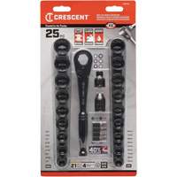 Mechanic's Tool Set, 25 Pcs, 3/8" Drive Size Equipex