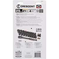Mechanic's Tool Set, 25 Pcs, 3/8" Drive Size Equipex