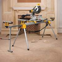 Scie &agrave; onglets combin&eacute;s coulissante &agrave; double biseau avec support Equipex