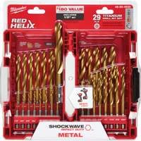 Jeu de forets Shockwave Red Helix, 29 morceaux, Titane Equipex