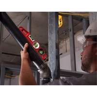 Die Cast Torpedo Level with 360 Degree Locking Vial, 10" L, Aluminum, 3 Vials, Magnetic Equipex