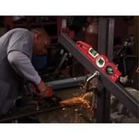 Die Cast Torpedo Level with 360 Degree Locking Vial, 10" L, Aluminum, 3 Vials, Magnetic Equipex