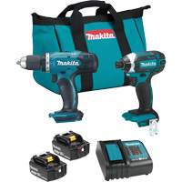 LXT&reg; 2 Tool Combo Kit, Lithium-Ion, 18 V Equipex