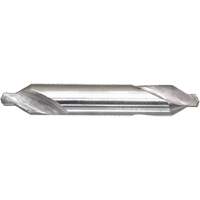 Drillco&reg; Combined Centre Drill & Countersink, #1, 3/64" Small Diameter, 1/8" Large Diameter, High Speed Steel Equipex
