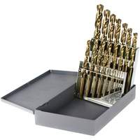Drillco&reg; Heavy-Duty Jobber Length Drill Bit Set, 15 Pieces, Cobalt Equipex