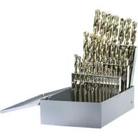 Drillco&reg; Heavy-Duty Jobber Length Drill Bit Set, 29 Pieces, Cobalt Equipex