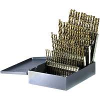 Drillco&reg; Heavy-Duty Jobber Length Drill Bit Set, 60 Pieces, Cobalt Equipex