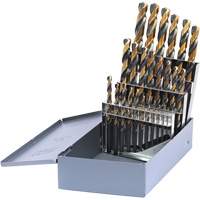 Drillco&reg; Metric Jobber Length Drill Bit Set, 25 Pieces, High Speed Steel Equipex