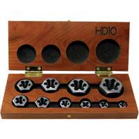 Drillco&reg; Hex Threading Die Set, 10 Pieces Equipex