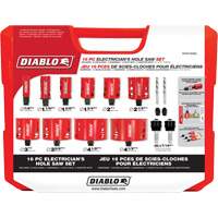 Electrician's Bi-Metal Hole Saw Set, 16 Pieces Equipex