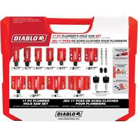 Plumber's Bi-Metal Hole Saw Set, 17 Pieces Equipex