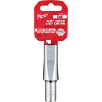 Douille SAE avec c&ocirc;t&eacute;s Four Flats, 3/8", Prise 1/2", 6 pans, Profond Equipex