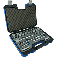 12 Point SAE & Metric Socket Attachment Set, 33 Pcs, 3/8" Drive Size Equipex