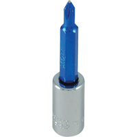 Douille tournevis &agrave; embout bleu, Phillips, #1, Prise 1/4" Equipex