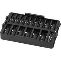 Organisateur amovible de 16 pi&egrave;ces pour les douilles de prise 1/2" Shockwave Impact Duty Packout Equipex