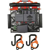 Arsenal 5711 Bucket Truck Tool Board with 2" Locking Aerial Bucket Hooks Kit, Nylon, 8 Pockets, Grey Equipex